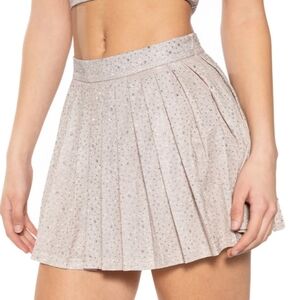 AURORA RHINESTONE SHINE PLEATED SKIRT - S